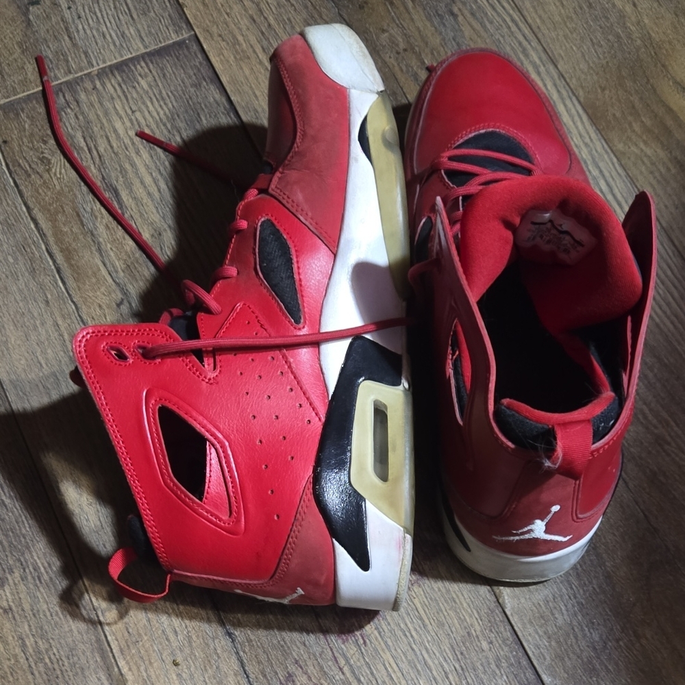 Jordan Red and Black Athletic Shoes